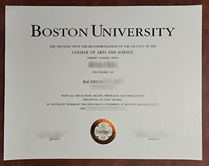 Boston University diploma