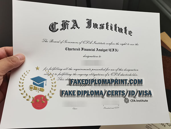CFA institute certificate