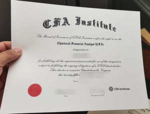 CFA institute fake certificate