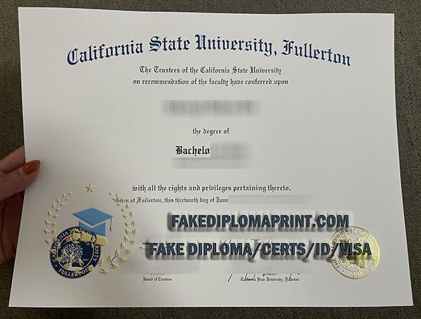 CSU Fullerton diploma