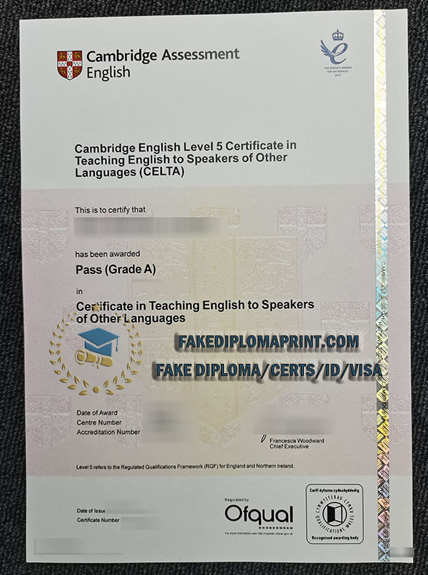 Cambridge ESOL certificate