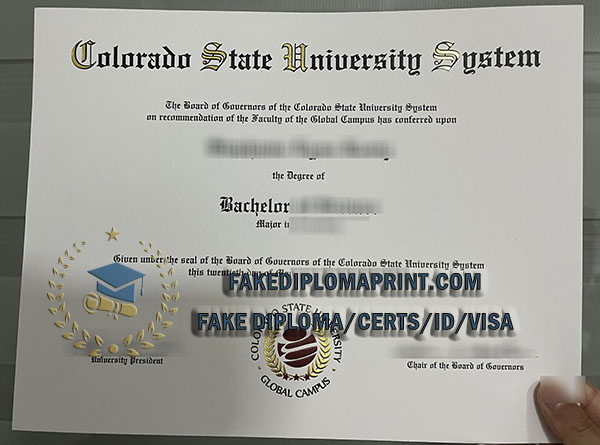 Colorado State University System diploma