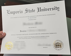 Emporia State University diploma