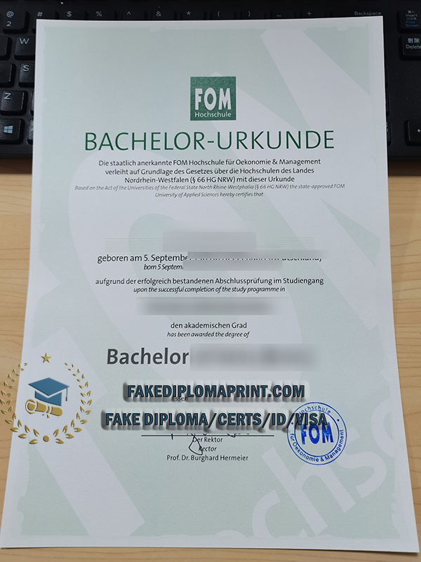 FOM Hochschule urkunde,FOM diploma