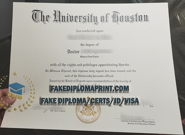 Houston University diploma,Houston University degree