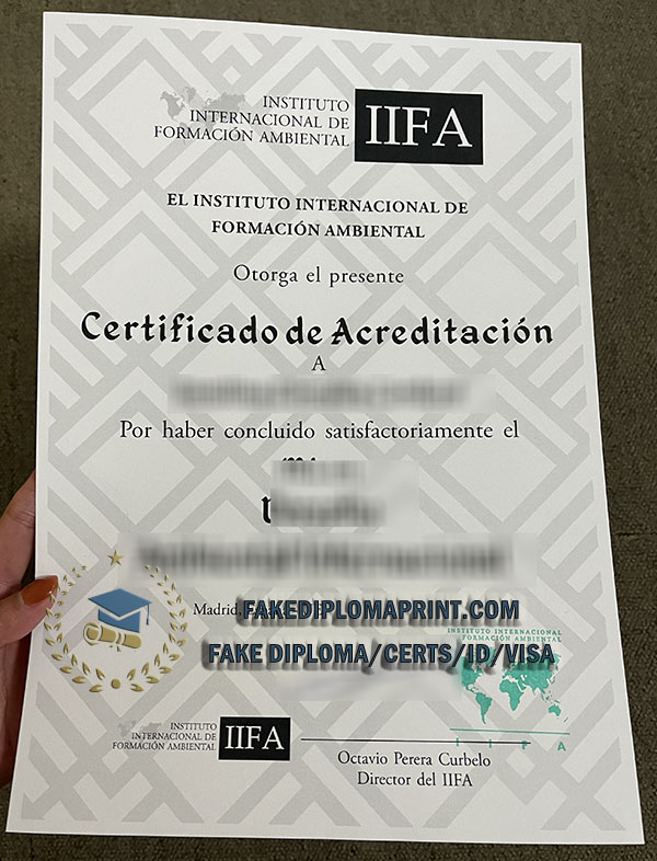 IIFA certificate