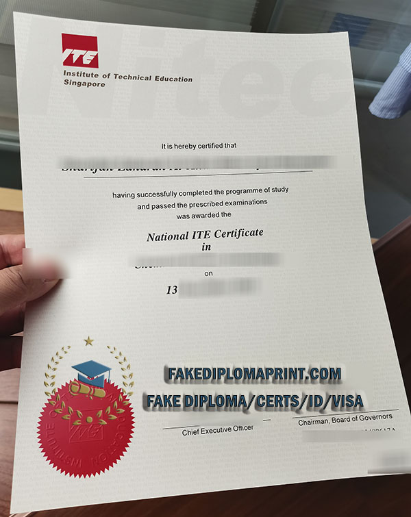 ITE certificate,ITE diploma,ITE degree fake