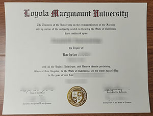 Loyola Marymount University diploma