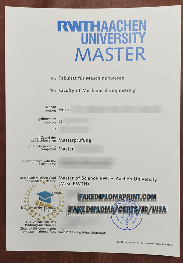 RWTHAACHEN university master degree