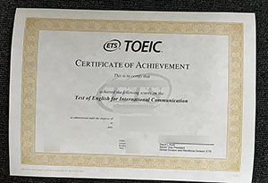 TOEIC certificate fake