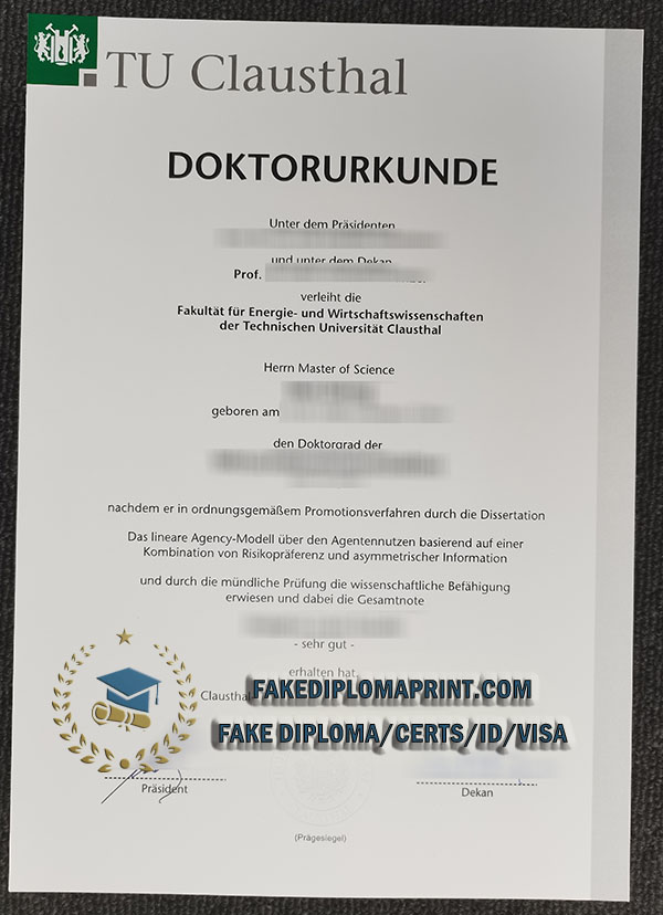 TU Clausthal degree