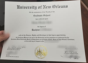 University of New Drleans diploma