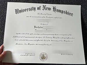 University of New Hampshire diploma