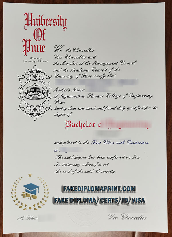 University of Pune diploma
