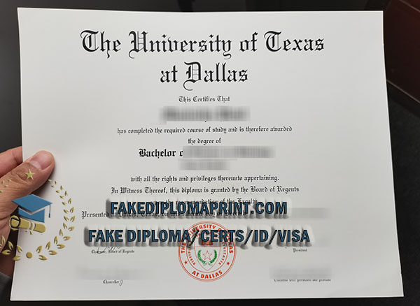 University of Texas at Dallas diploma