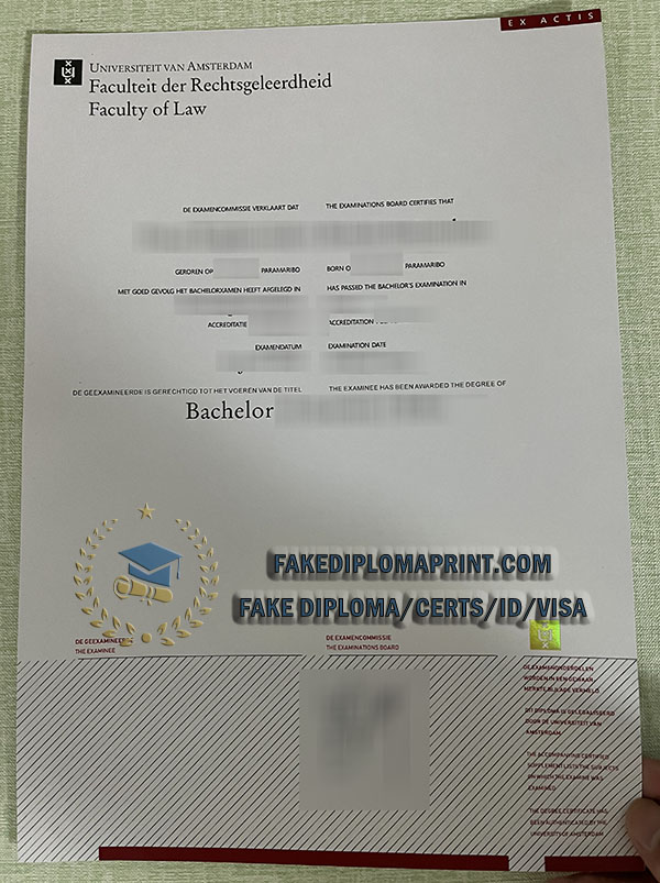 University of Amsterdam diploma,UvA fake degree