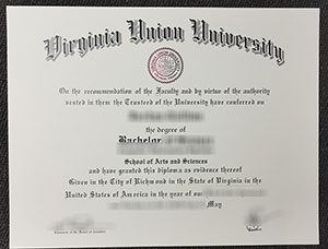 Virginia Union University diploma