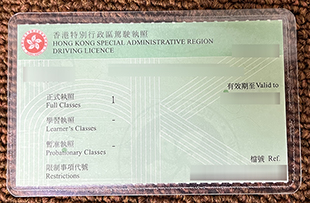 HK fake driver license