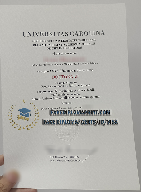 Universitas Carolina diploma