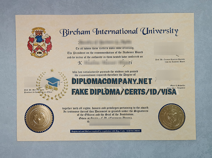 Bircham International University Diploma