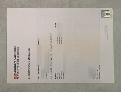 GCE Certificate