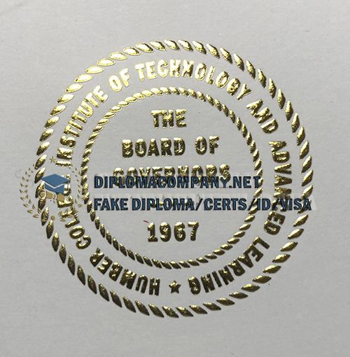 Humber College Diploma seal