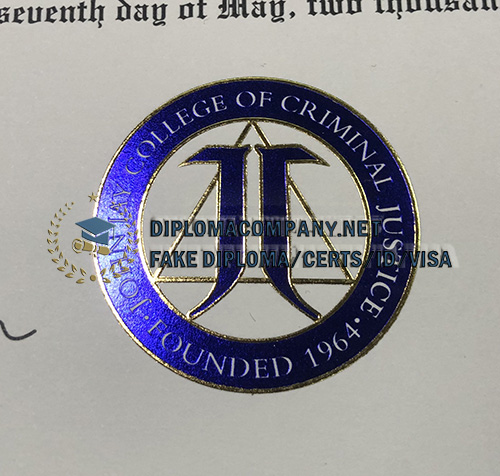 John Jay Diploma seal