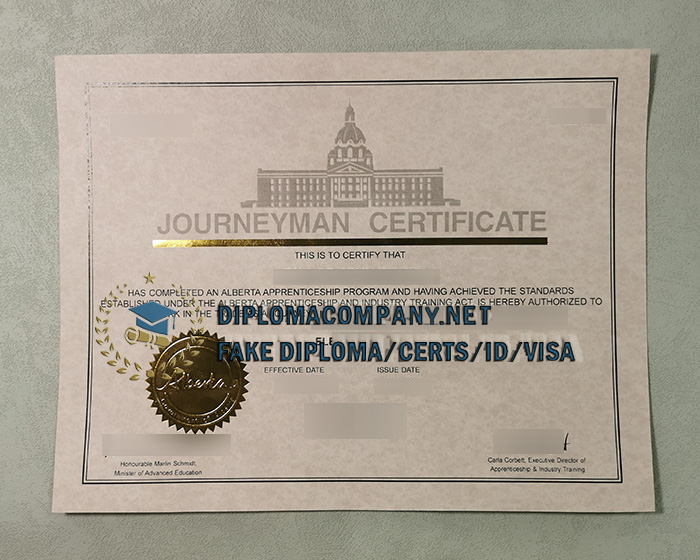 Fake Journeyman Certificate