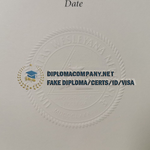 Nebraska Wesleyan University Diploma seal