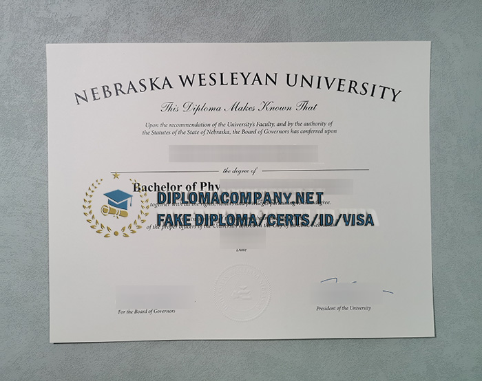 Nebraska Wesleyan University Diploma
