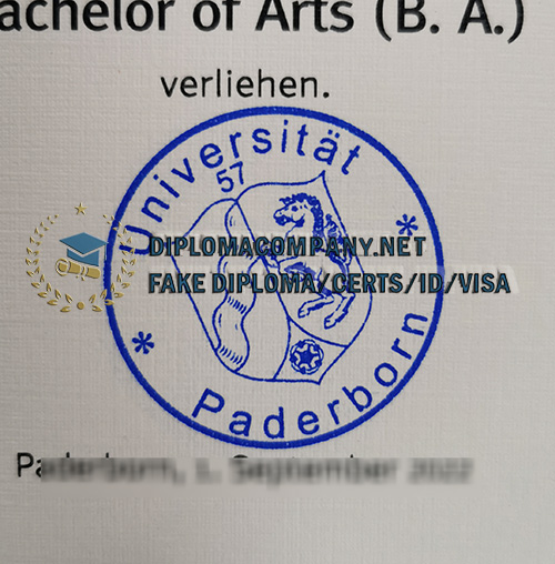 Paderborn University Urkunde seal