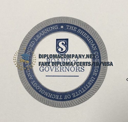 Sheridan College Diploma seal