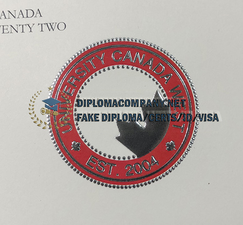 University Canada West Diploma seal