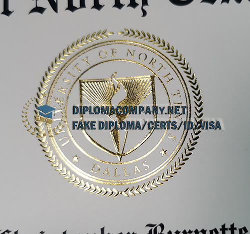 University of North Texas at Dallas Diploma seal