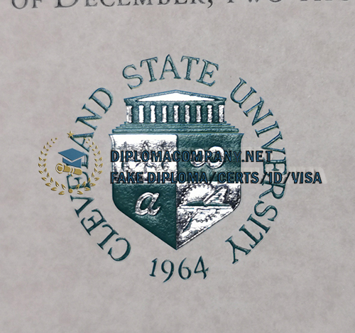 Cleveland State University diploma seal