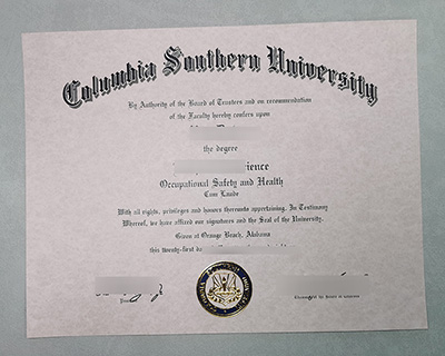 Fake Columbia Southern University Diploma