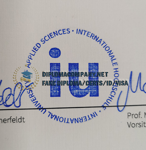 IU Internationale Hochschule Urkunde Seal