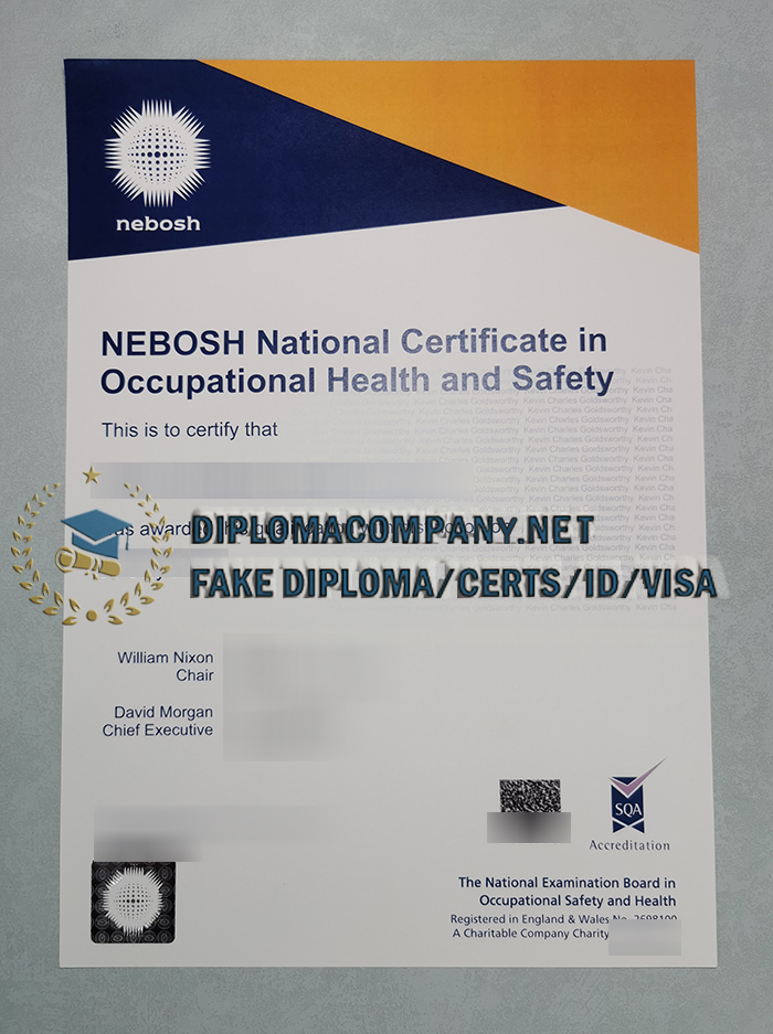 Fake NEBOSH National Certificate