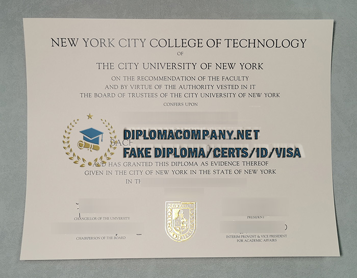 Fake City Tech Diploma