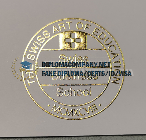 SBS Swiss Business School Degree seal