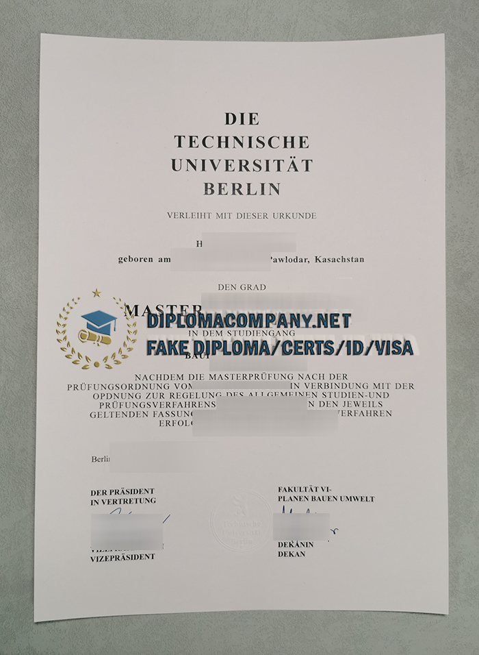 TU Berlin Urkunde