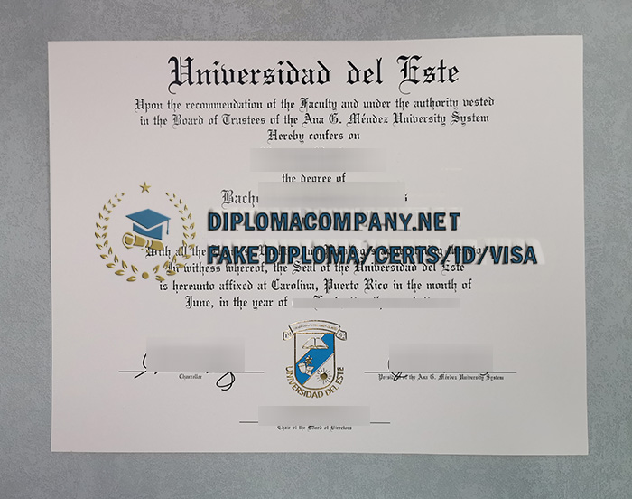 Fake Universidad del Este Diploma