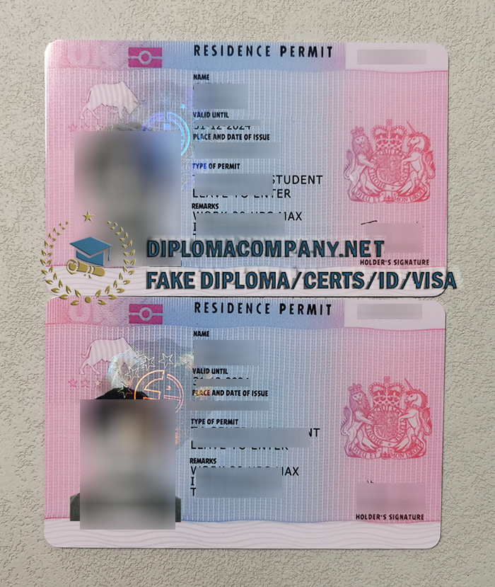 Fake UK Residence Permit