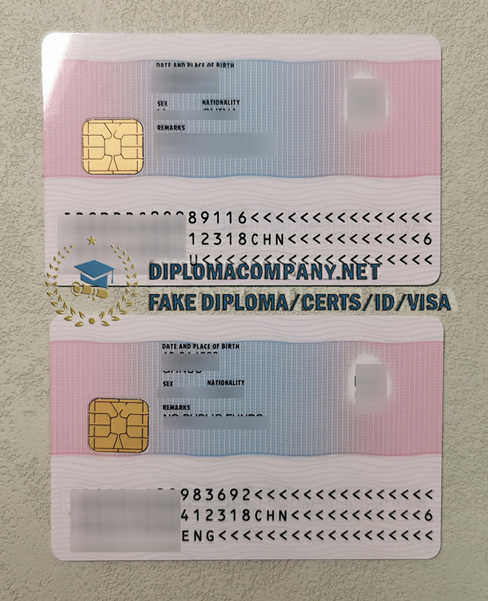 Fake UK resident permit
