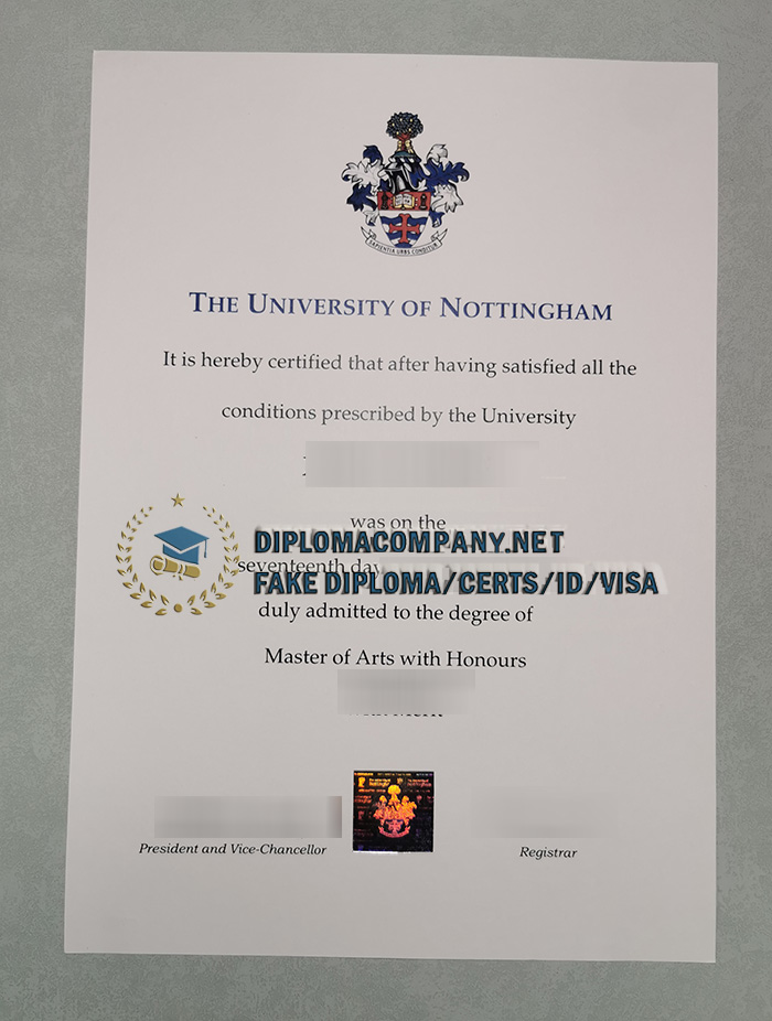 University of Nottingham degree