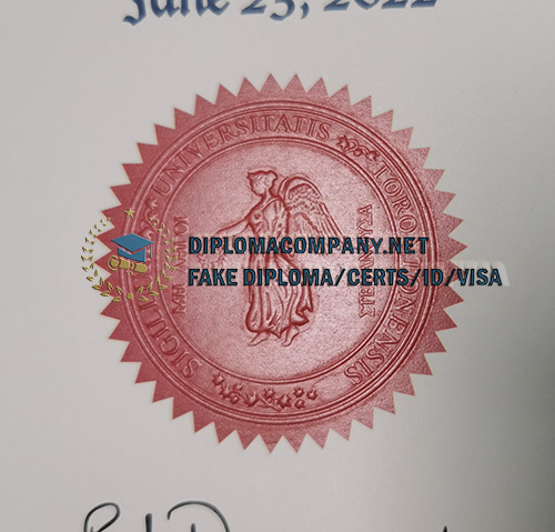 University of Toronto diploma seal