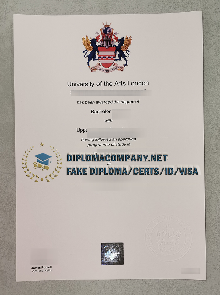 Fake University of the Arts London Degree