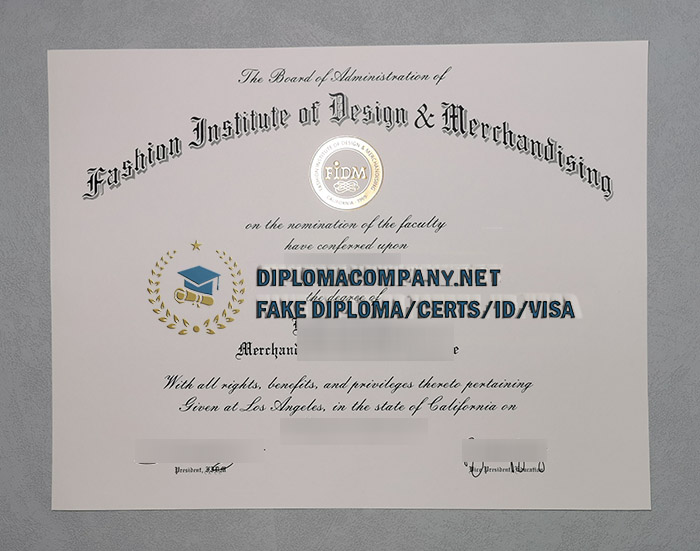 Fake FIDM Diploma