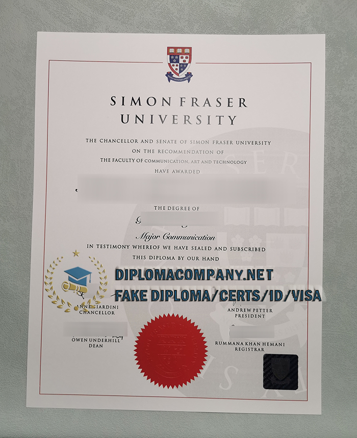Fake SFU Diploma
