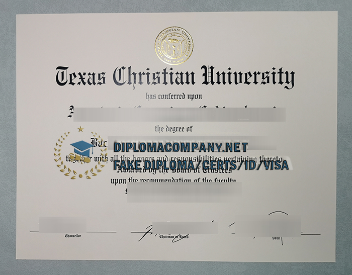 fake TCU Diploma